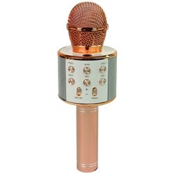 Microfon karaoke LeanToys WS-858 (Rose Gold)