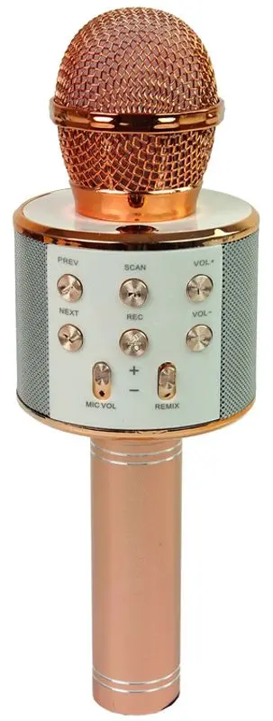 Microfon karaoke LeanToys WS-858 (Rose Gold)