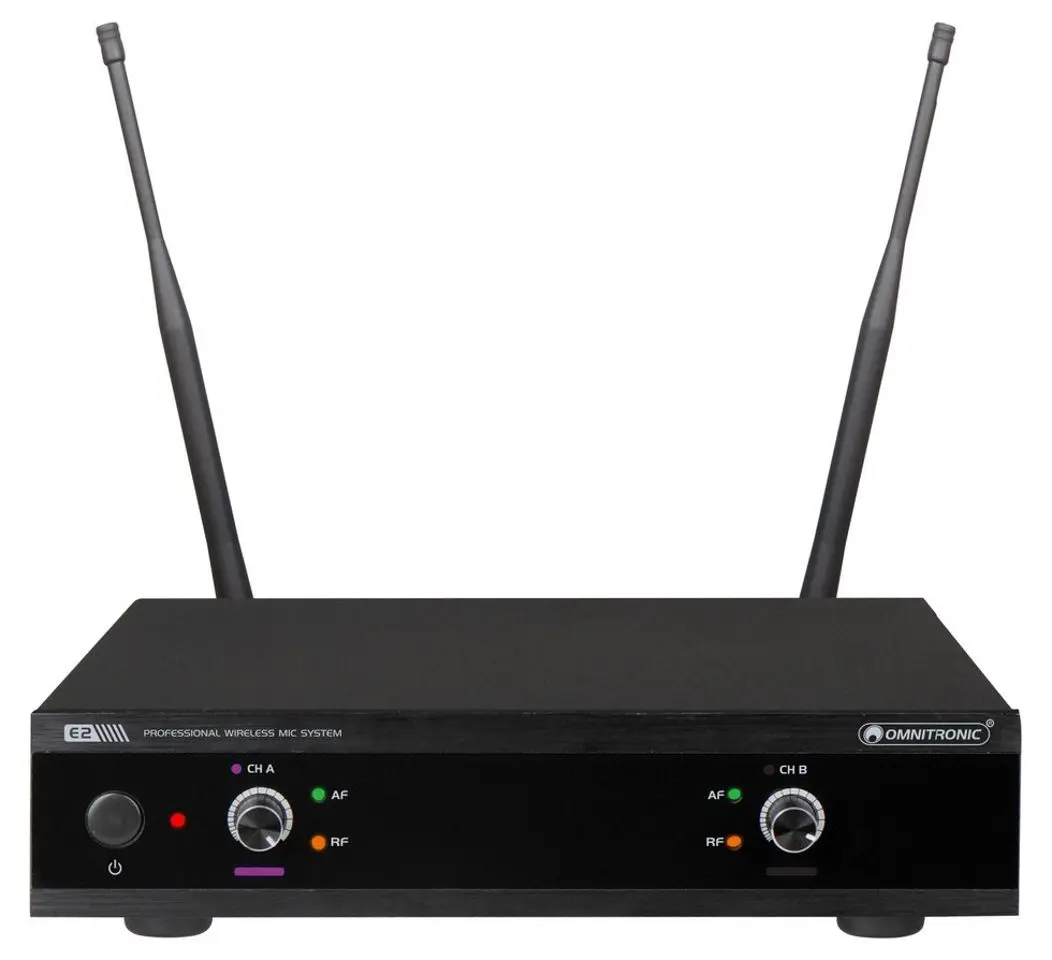 Sistem radio Omnitronic UHF-E2-1 (Black)