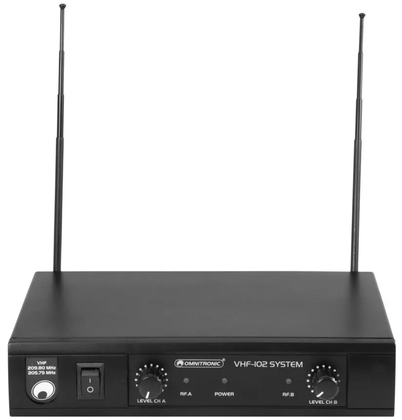 Sistem radio Omnitronic VHF-102-2 214.35-201.6MHz (Black)