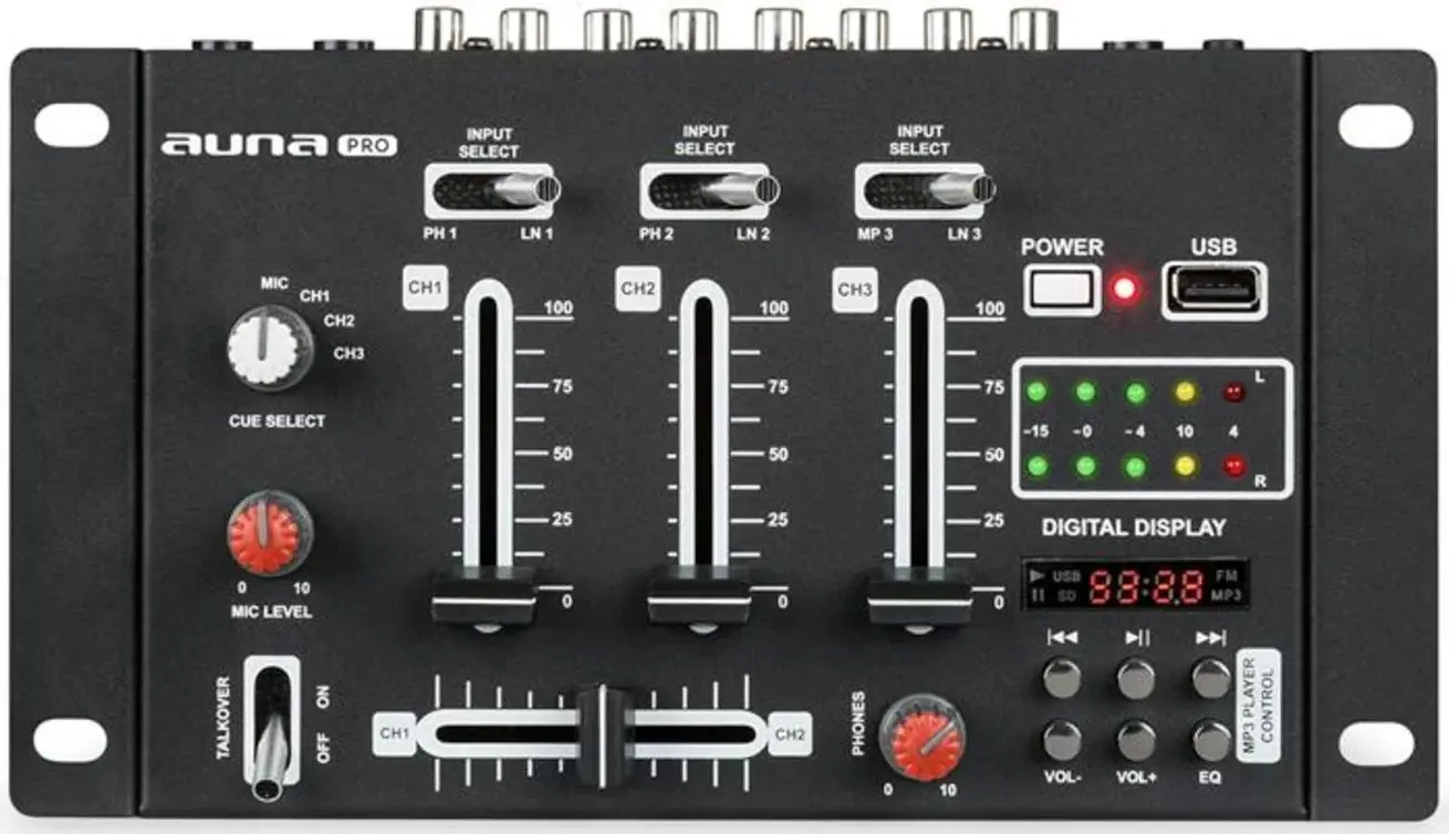 Mixer de DJ Auna Pro DJ-21 (Black)