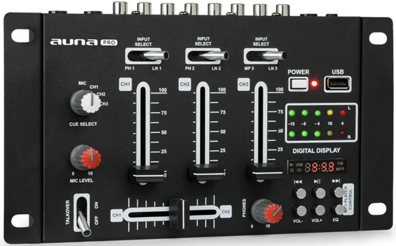 Mixer de DJ Auna Pro DJ-21 (Black)