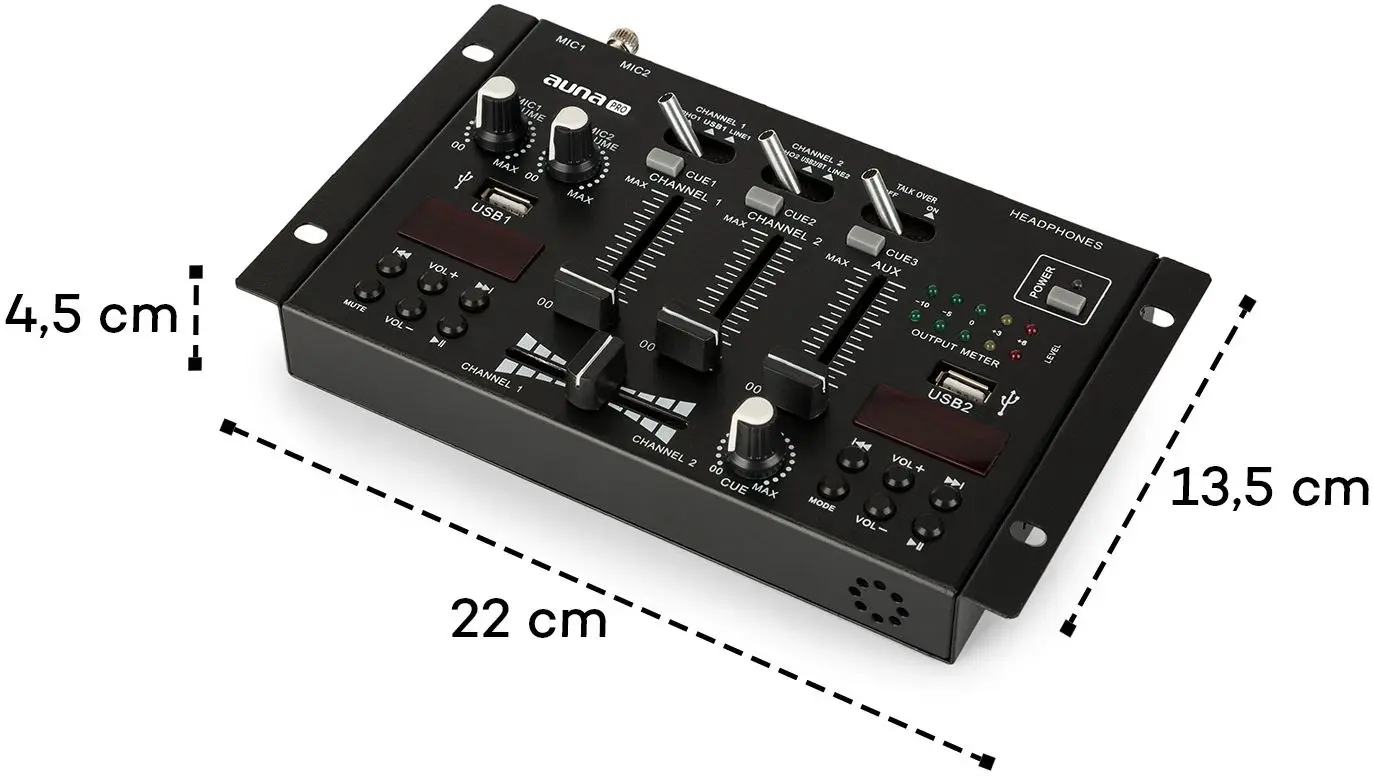 Mixer de DJ Auna Pro DJ-22BT (Black)