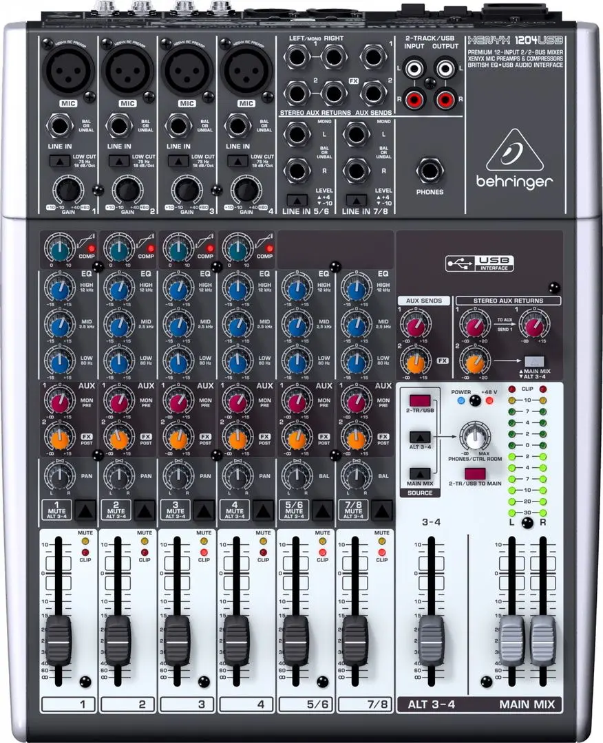 Микшер Behringer Xenyx 1204USB (Grey)