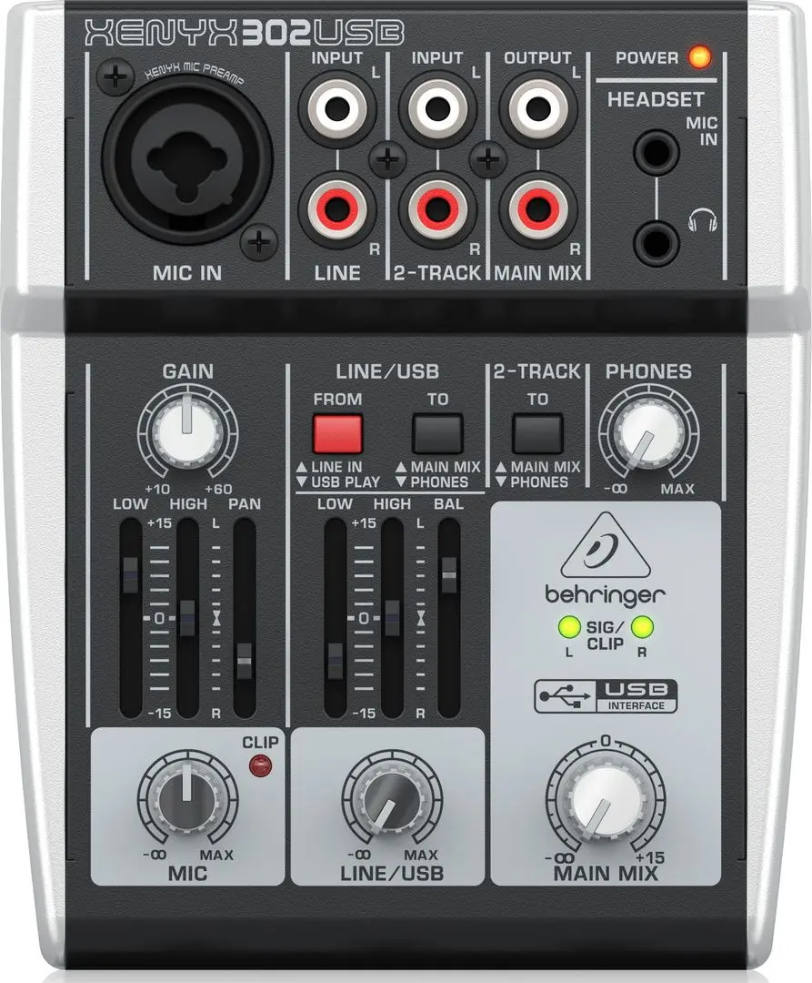 Микшер Behringer Xenyx 302USB (Grey)