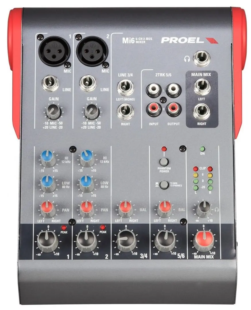 Микшер Proel MI6 (Grey/Red)