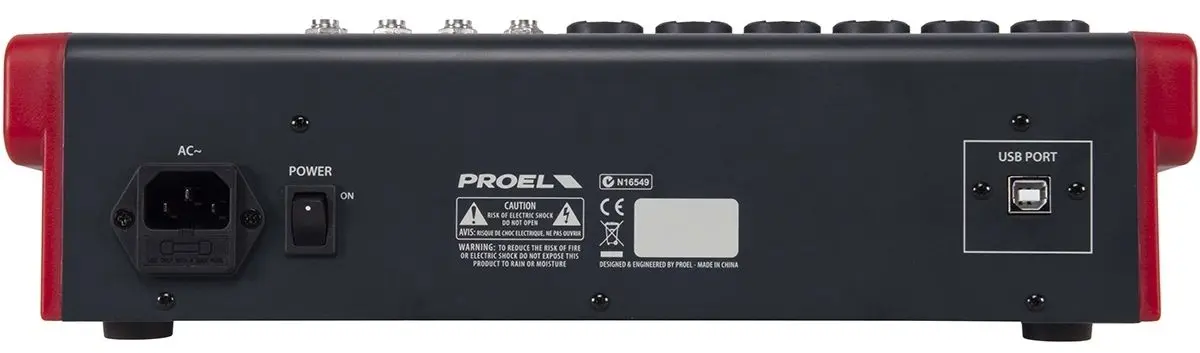 Микшер Proel MQ12USB (Grey/Red)