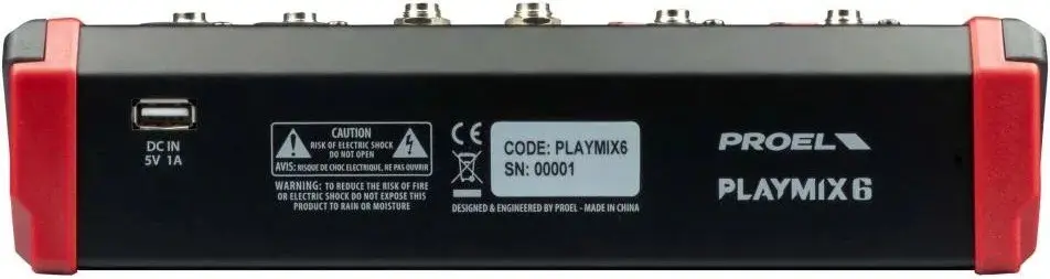 Consola de mixaj Proel Playmix6 (Black/Red)