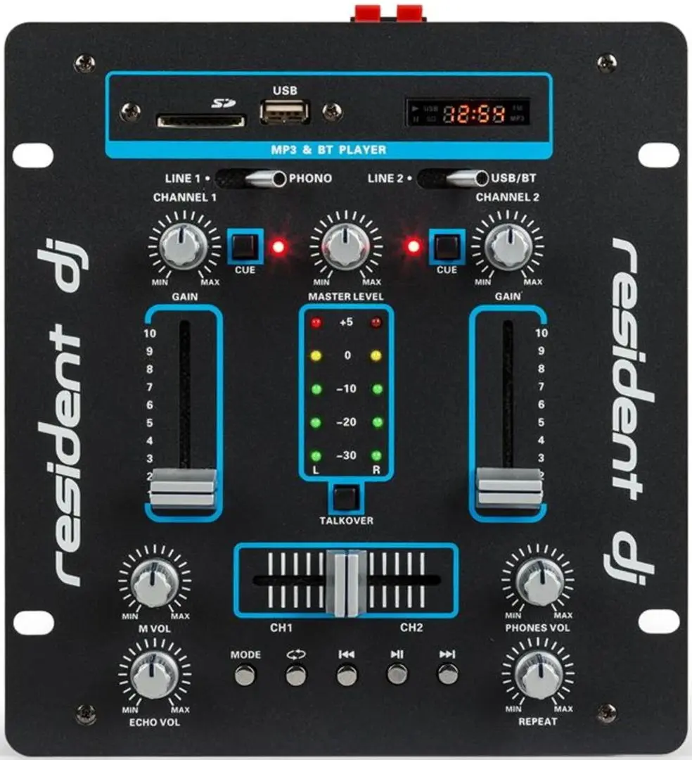 Микшер Resident DJ-25 (Black/Blue)