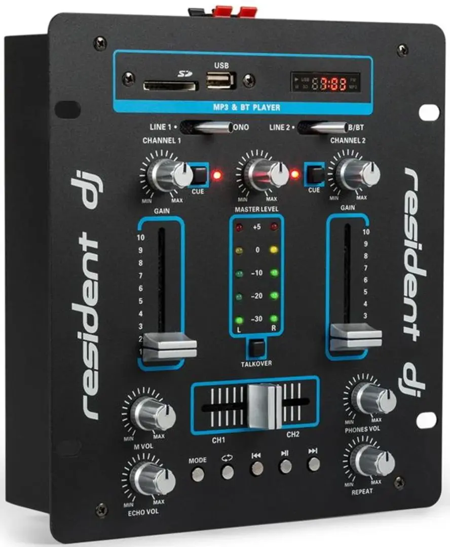 Микшер Resident DJ-25 (Black/Blue)