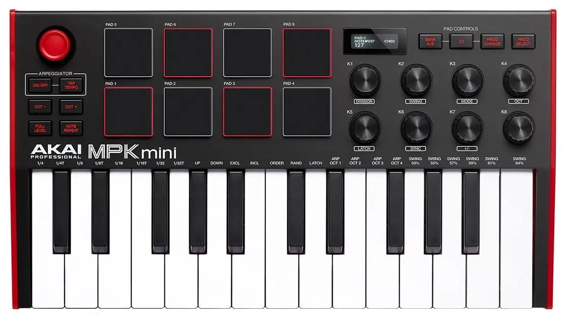 MIDI-claviatura Akai MPK Mini MK3 (Red/Black)