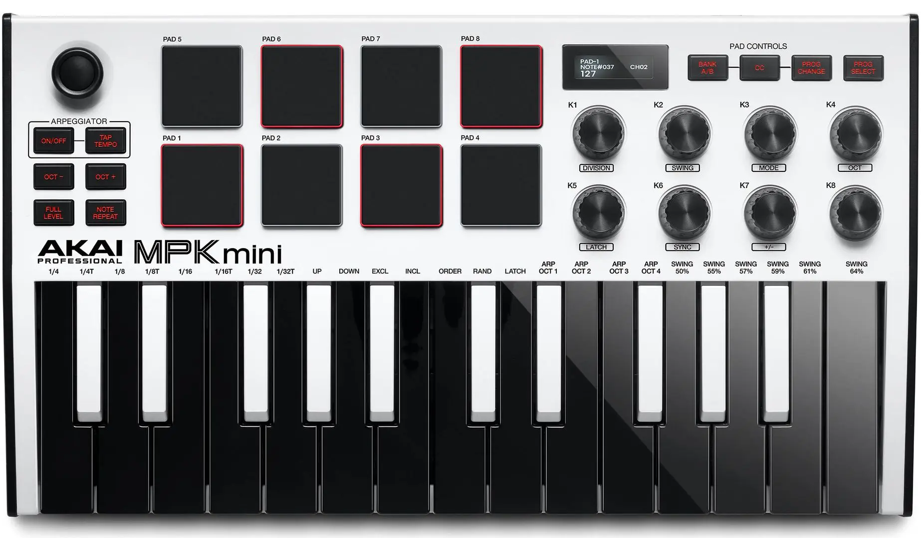 MIDI-claviatura Akai MPK Mini MK3 (White/Black)