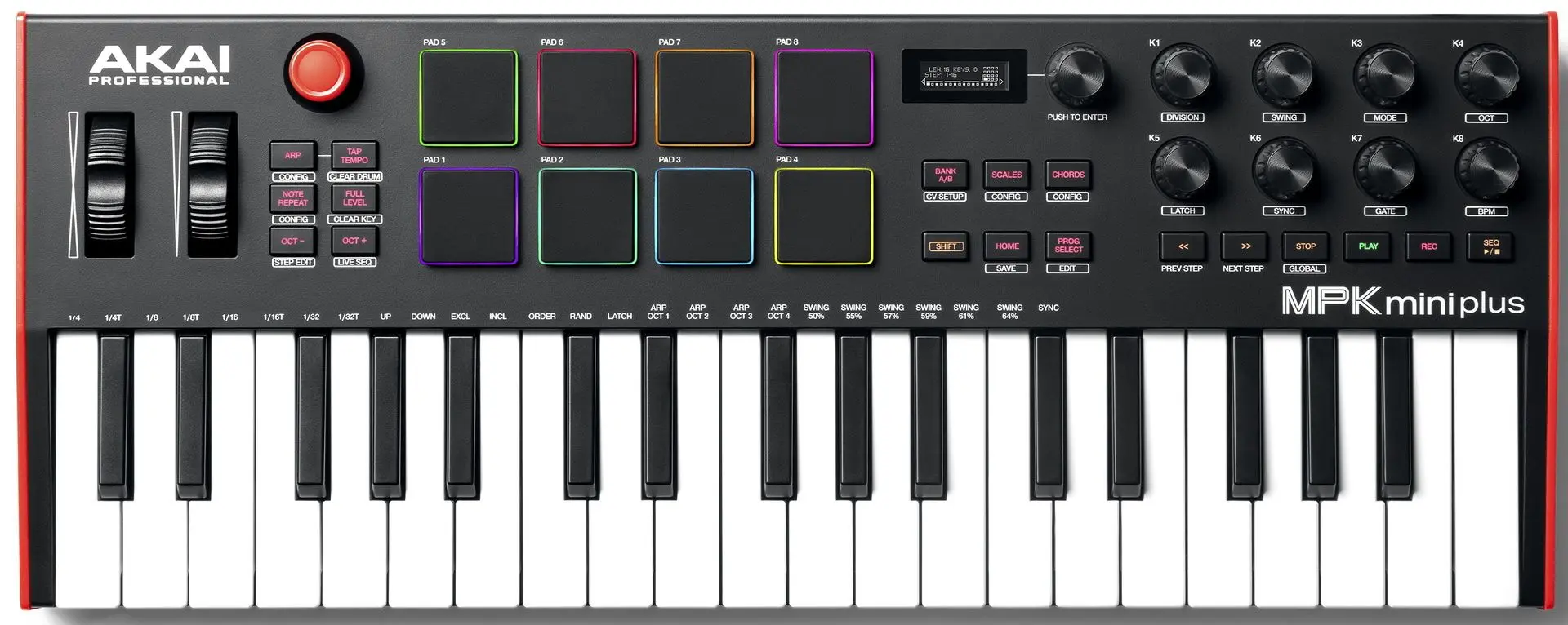 MIDI-claviatura Akai Professional MPK Mini Plus (Black/Red)