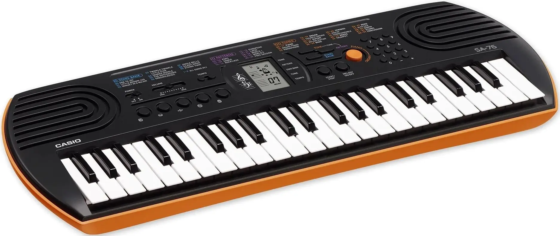 Sintetizator mini Casio Mini SA-76 (Black/Orange)