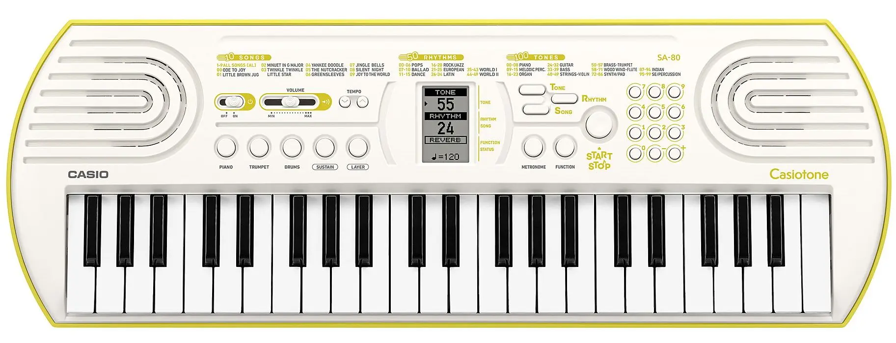 Sintezator Casio SA-80 Mini (White/Yellow)