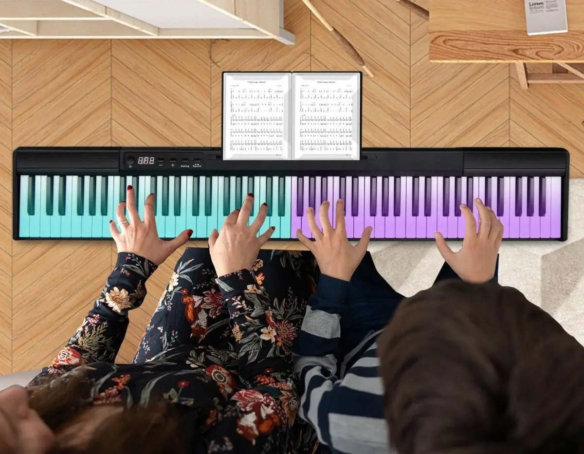 Цифровое пианино Costway MU10083DE-DK (White/Black) - 4