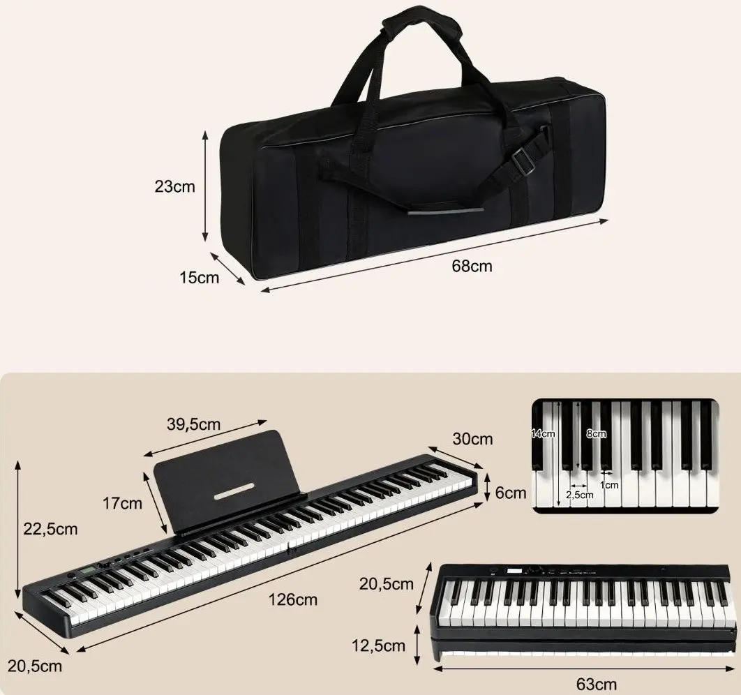 Pian digital Costway MU10090DE-DK (Black)