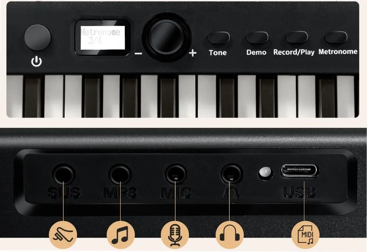 Pian digital Costway MU10090DE-DK (Black)