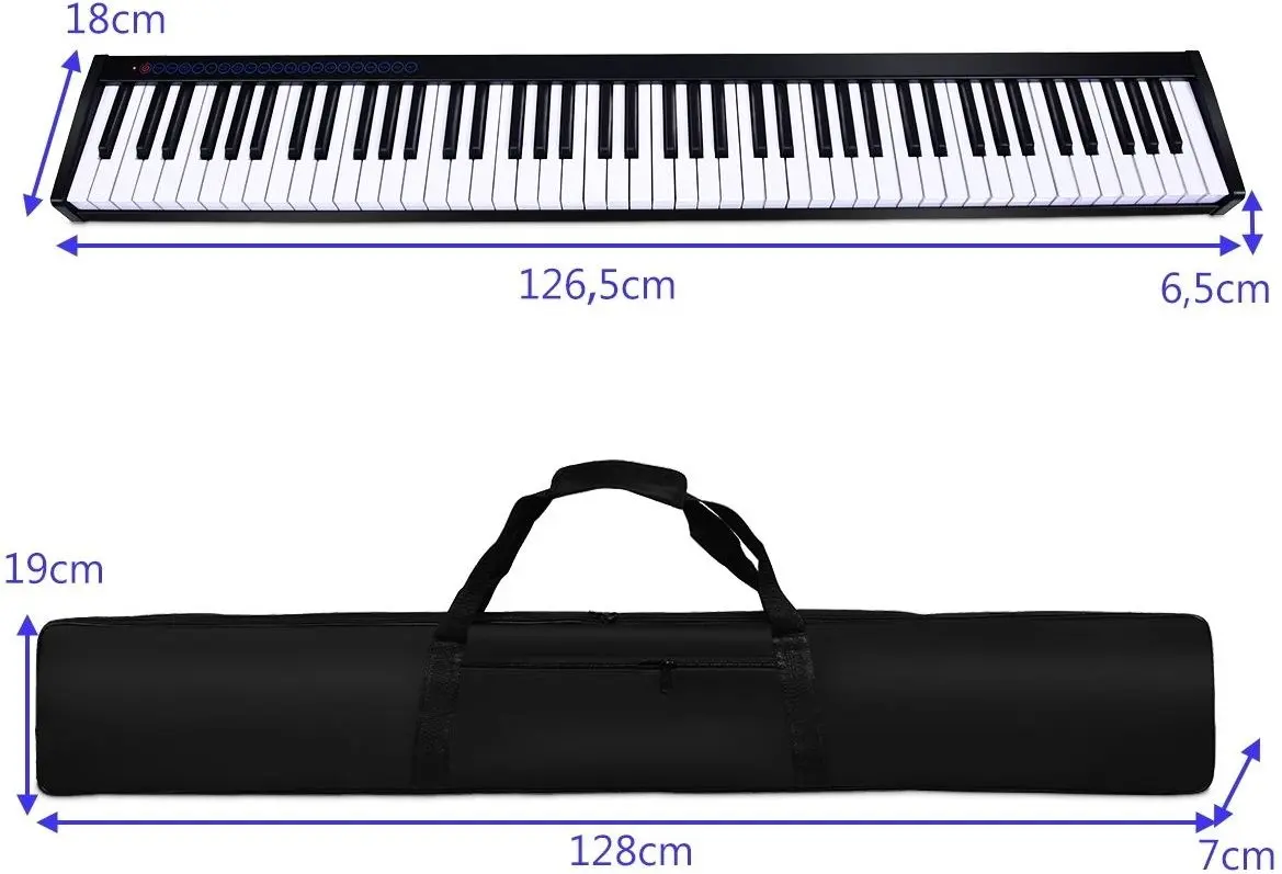Цифровое пианино Costway MU10098DE-DK (Black/White)