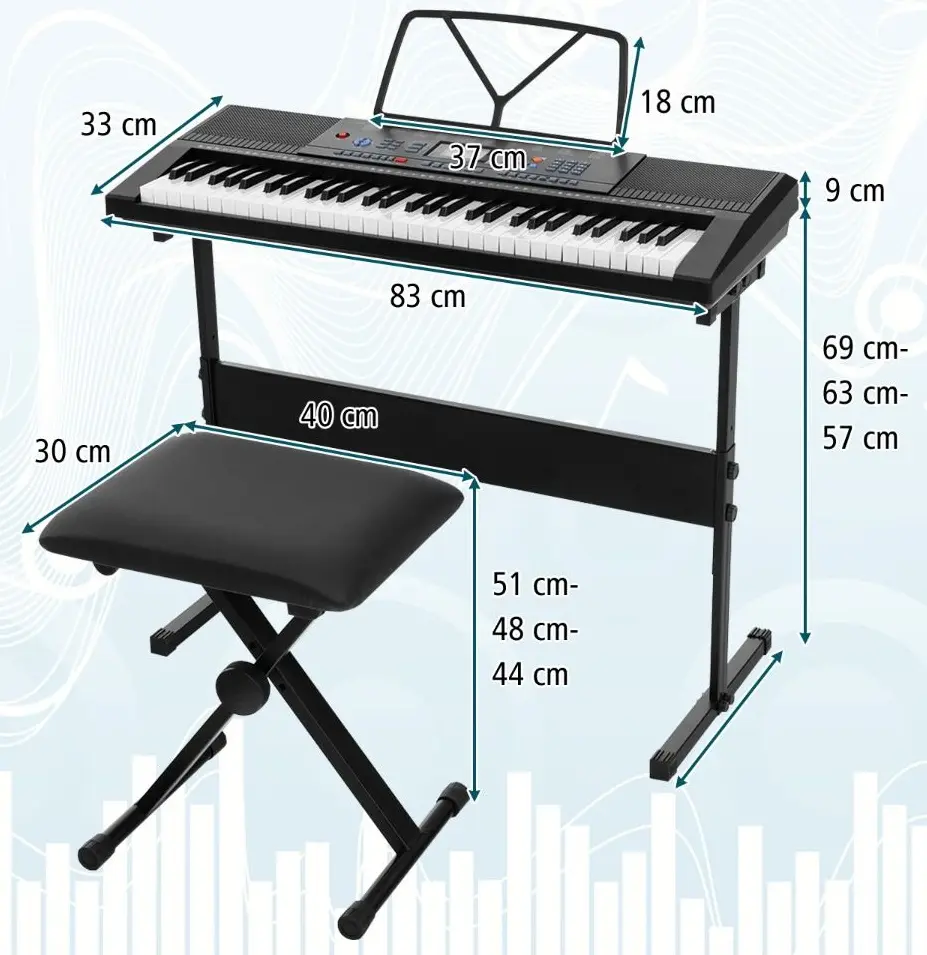 Set aranjor Costway MU10107DE (Black)