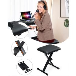 Set sintetizator + scaun + microfon + casti Costway MU70008DE (Black) Thumb