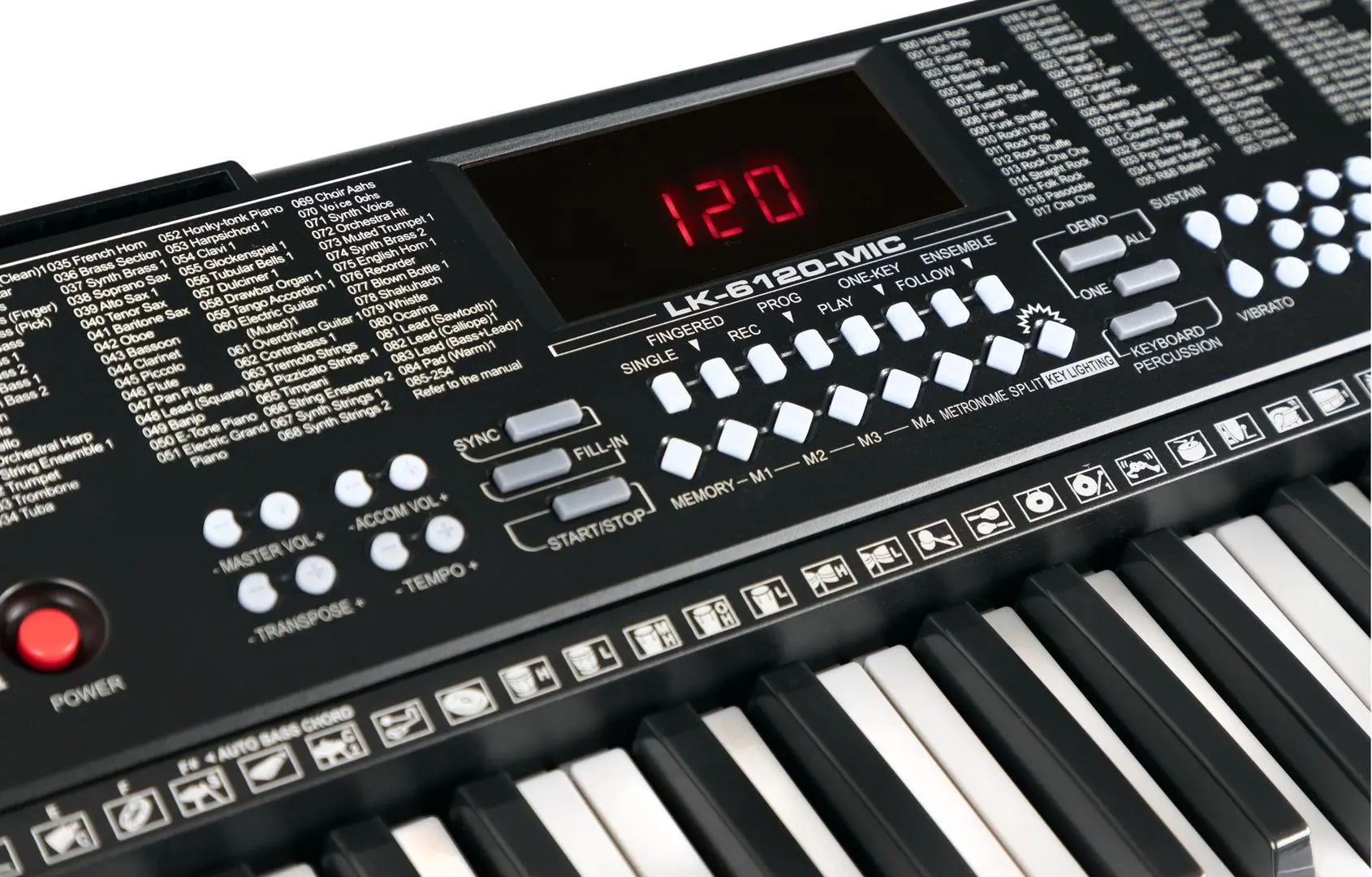 Set sintetizator cu microfon McGrey LK-6120 (Black)