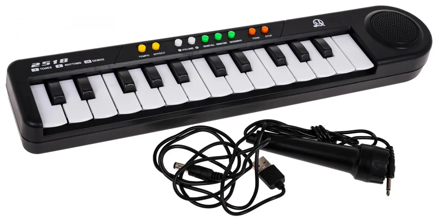 Sintetizator cu microfon pentru copii Ramiz MQ-2518 (Black)