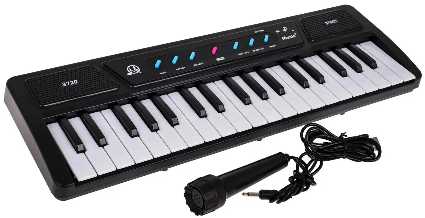 Sintetizator cu microfon pentru copii Ramiz MQ-3720 (Black)