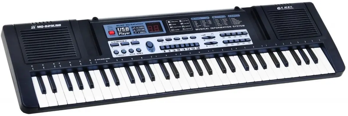 Sintetizator cu microfon pentru copii Ramiz MQ-829 USB (Black)