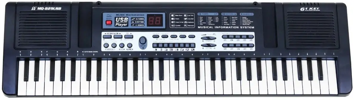 Sintetizator cu microfon pentru copii Ramiz MQ-829 USB (Black)