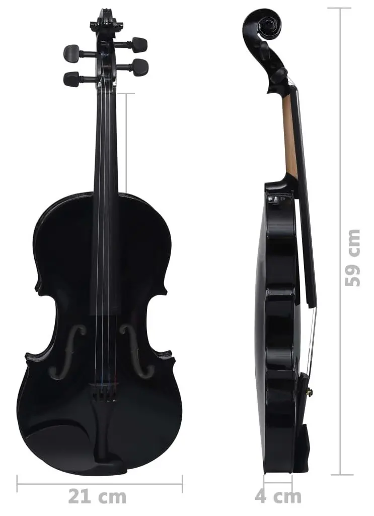 Vioara VidaXL 70143 4/4 (Black)