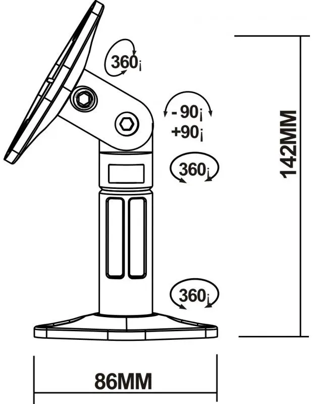 Suport de perete pentru boxe Reflecta Sono 5.1 (Black)