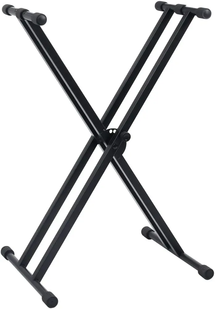 Set suport + taburet pentru instrumente cu clape VidaXL 70096 (Black)