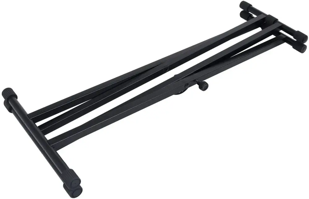 Set suport + taburet pentru instrumente cu clape VidaXL 70096 (Black)