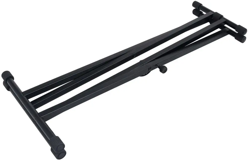 Set suport + taburet pentru instrumente cu clape VidaXL 70097 (Black)