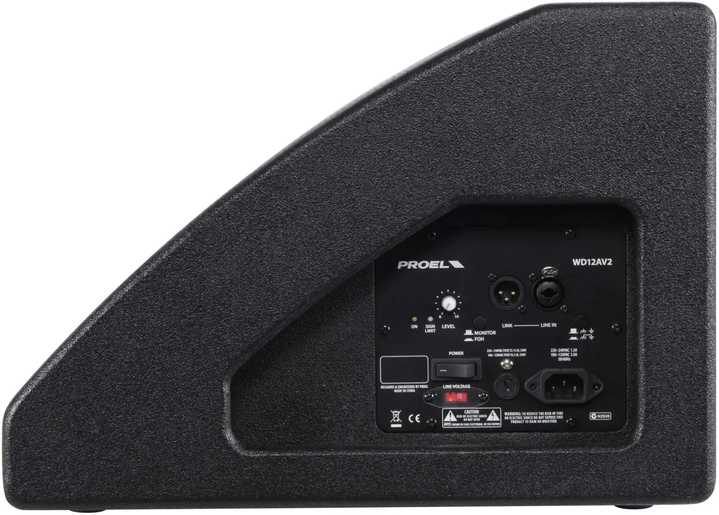 Monitor pentru tobe electronice Proel WD12AV2 (Black)