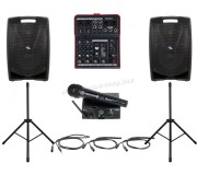 Set echipament de studio Proel V15 PLUS Big Party Set (Black)