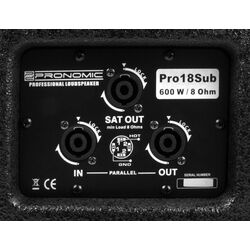 Subwoofer Pronomic Pro18Sub (Black) Thumb