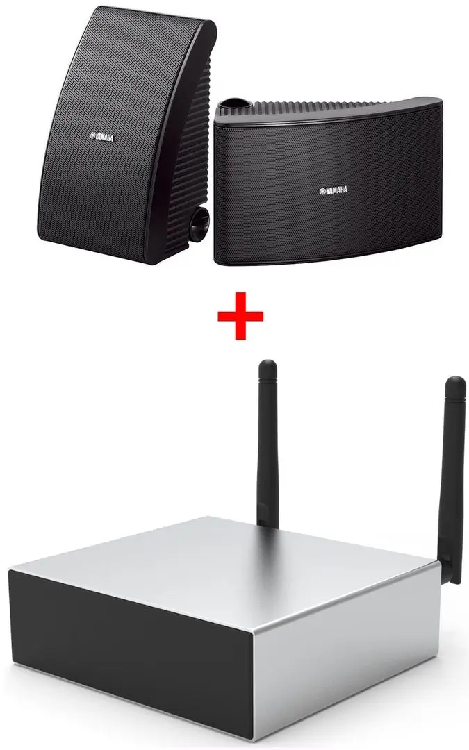 Set sistem acustic + streamer Yamaha NS-AW592 + Arylic A50+ (Black/Silver)