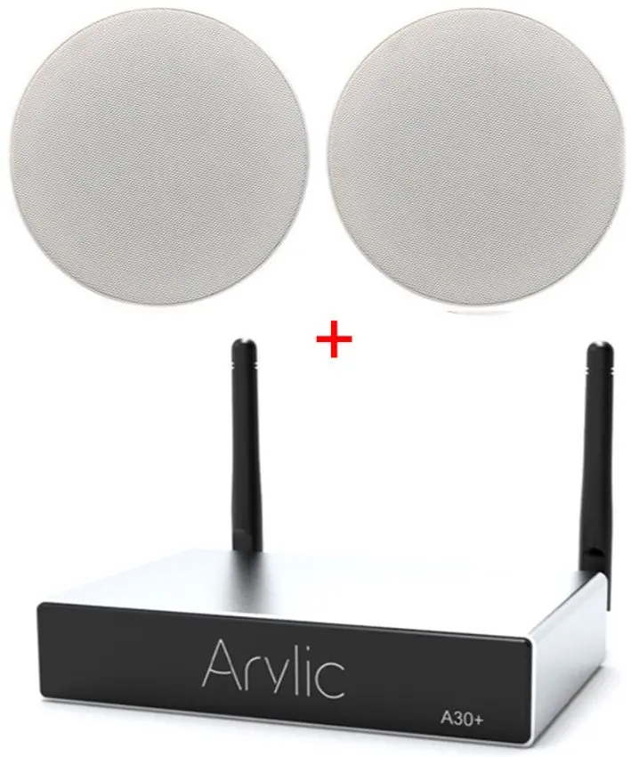 Set sistem acustic + streamer Yamaha NS-IC600 + Arylic A30+ (Black/White)