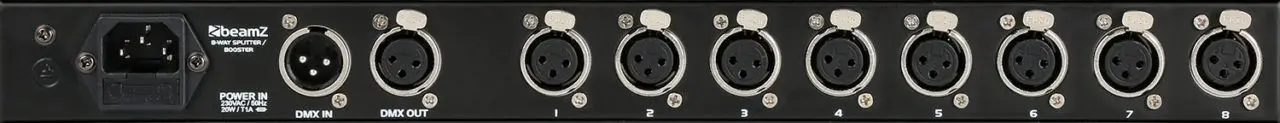 Distribuitor Beamz DMX Splitter&Booster (Black)
