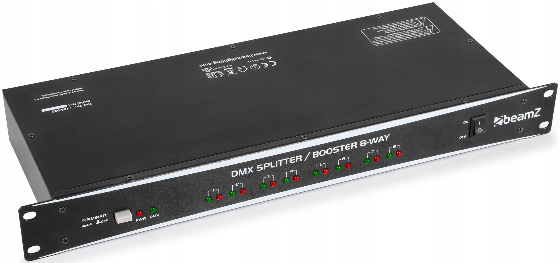 Distribuitor Beamz DMX Splitter&Booster (Black)