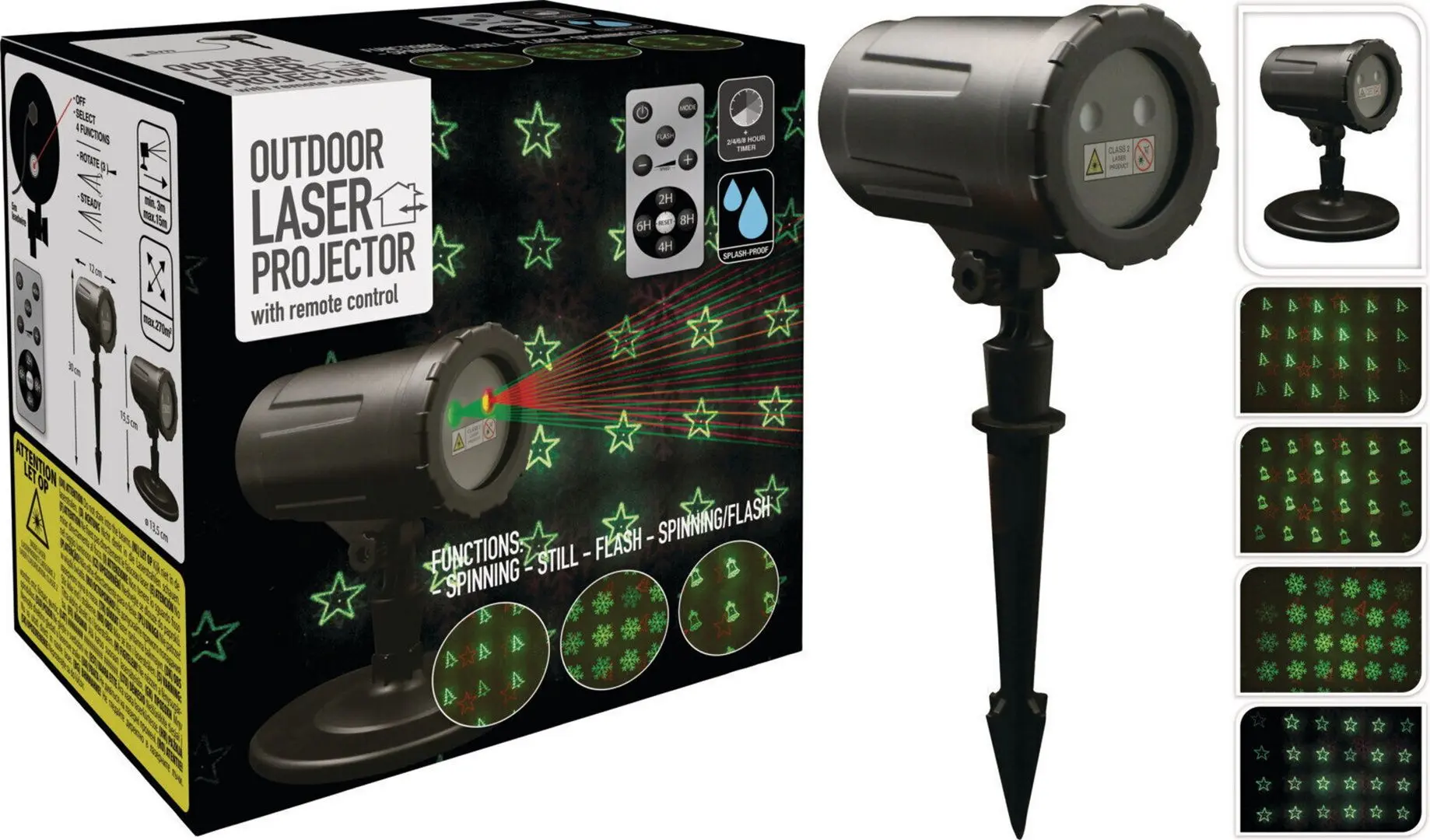 Proector Christmas Laser Pattern (Black)