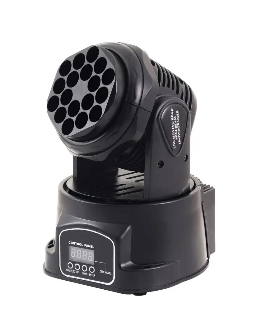 Moving Head Flash Mini Beam RGB CREE 18x3W (Black)