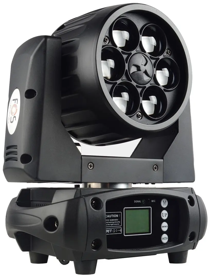 Moving Head FOS Technologies Iridium 6x15w Wash (Black)