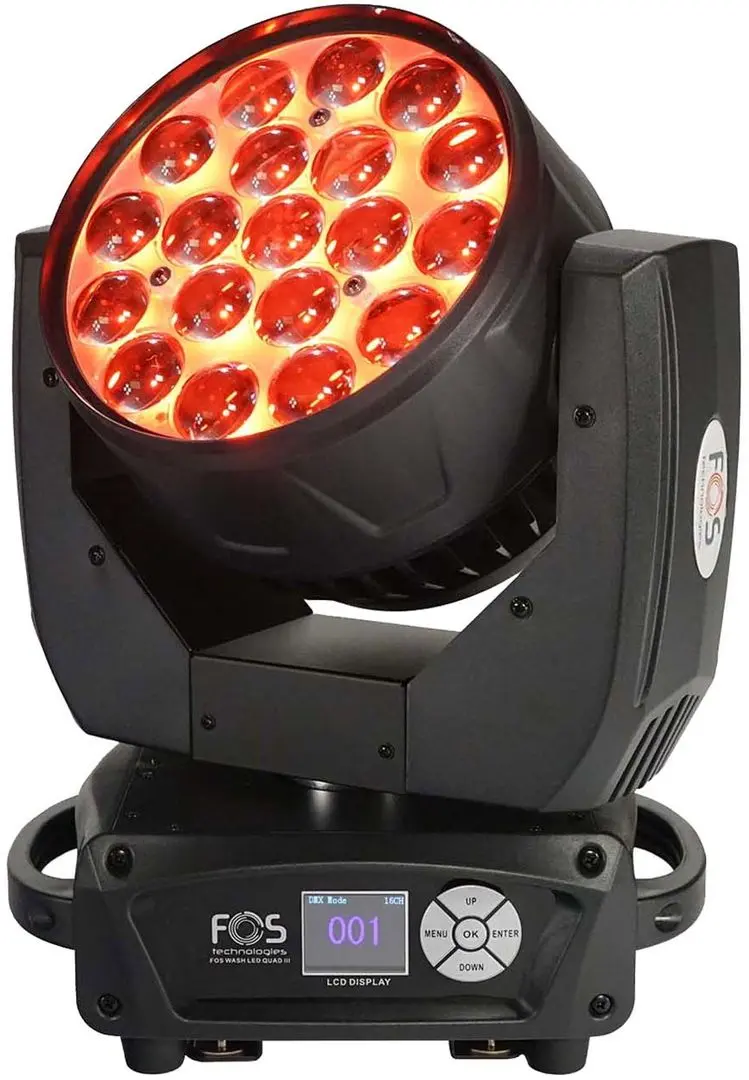 Moving Head FOS Technologies Wash Led Quad III (Black)