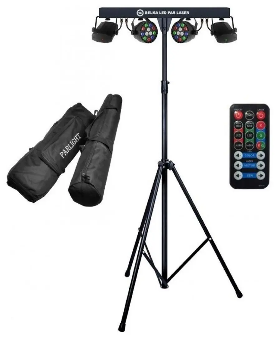 Sistem de iluminare Light4Me LED Par Laser (Black)