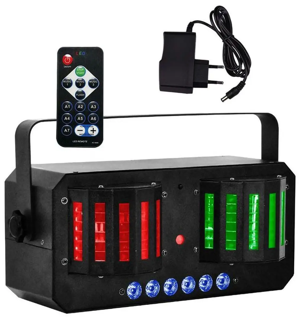 Efect de lumina Light4Me Derby Mix Strobo Laser (Black)