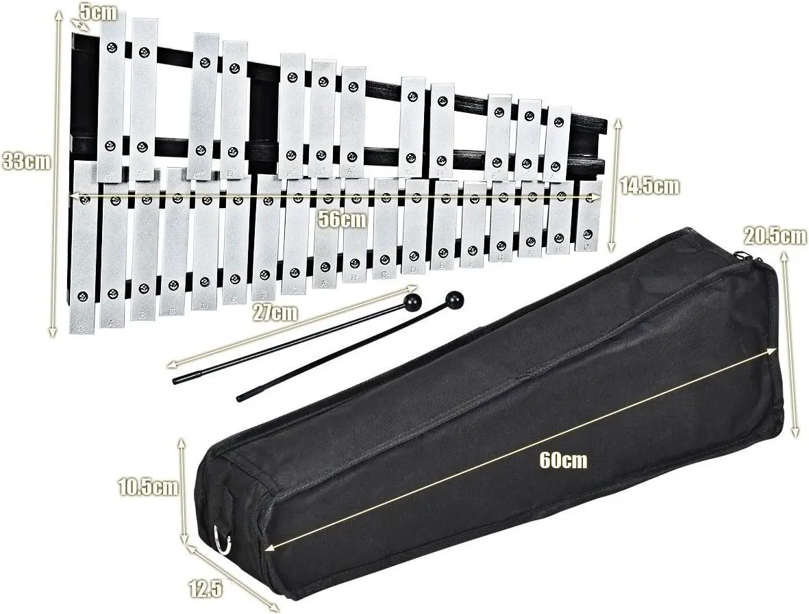 Xilofon Costway MU10043 (Black/Silver) - 9