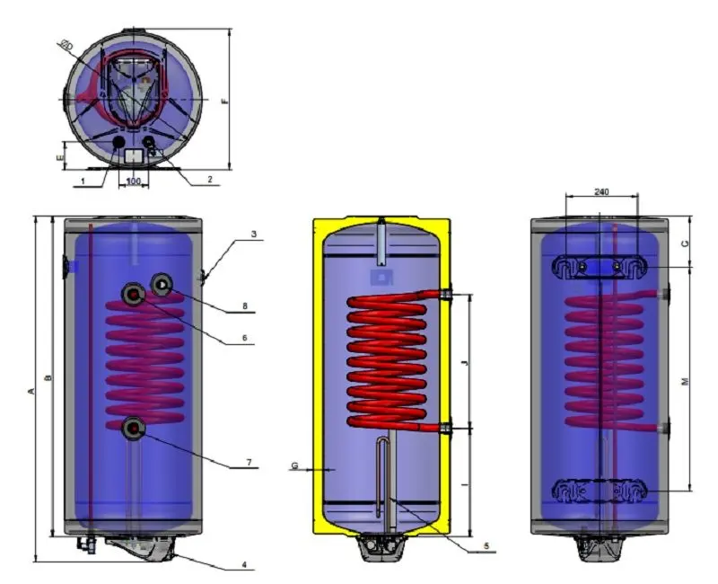 Boiler electric Eldom 150 L